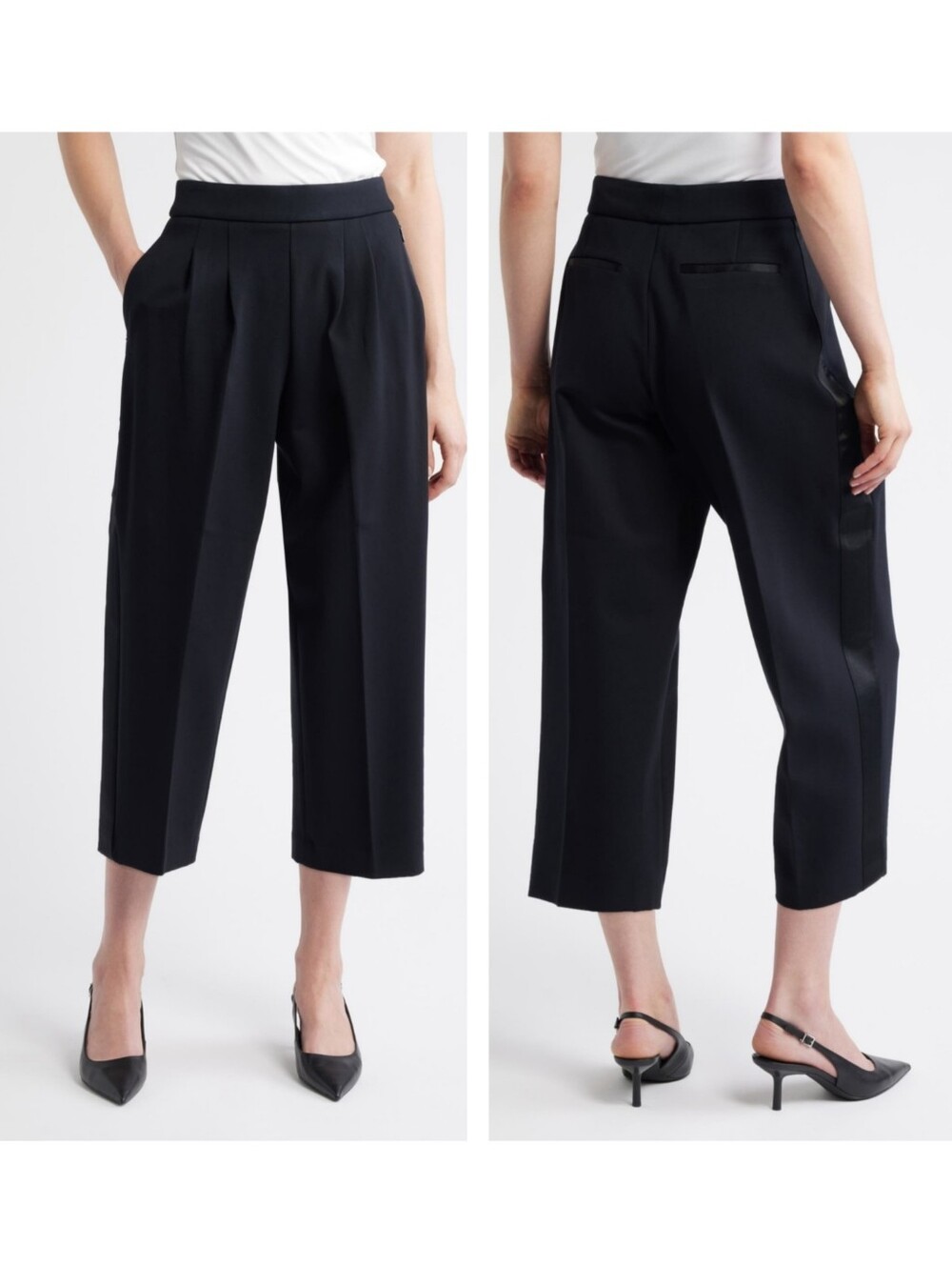 Spanx Ponte Knit Pleated Tuxedo Pants Size 1X